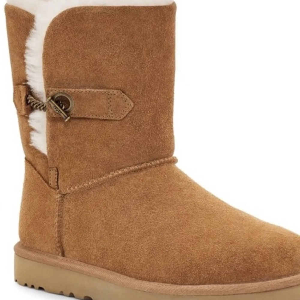 UGG Estera UGGplush Faux Fur Lined Boot - Worn 2X. Basically New! Tan Suede.